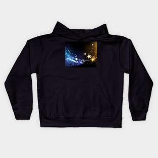 Abstract background with contrasting stars Kids Hoodie